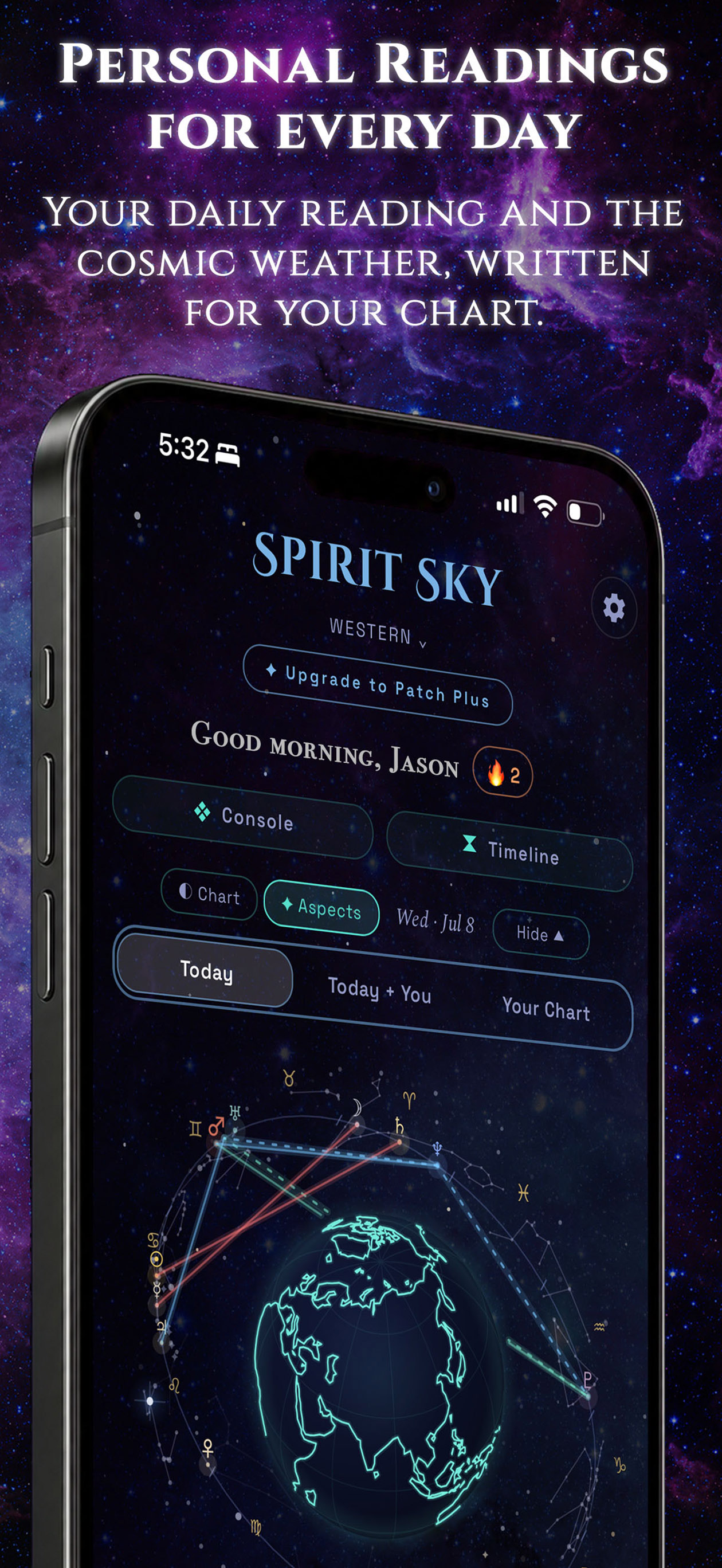 Spirit Sky daily reading home screen